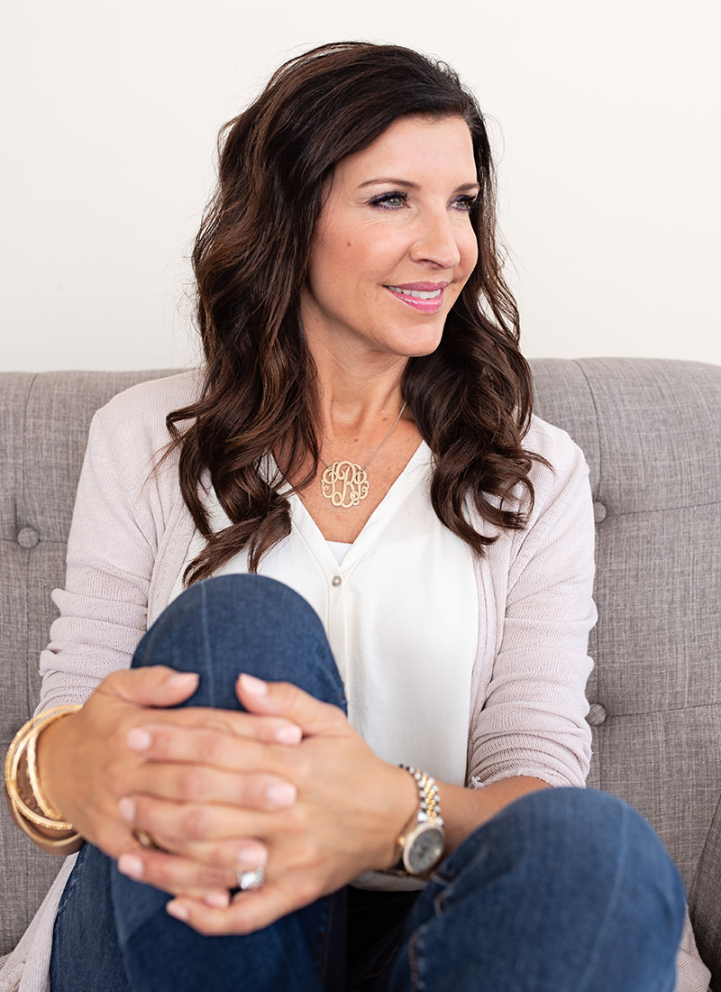 Jessica Bettencourt, Successful Female Entrepreneur, Sitting and Smiling